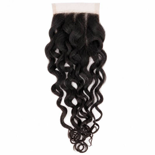 Spanish Wave 4x4 Transparent Lace Closure